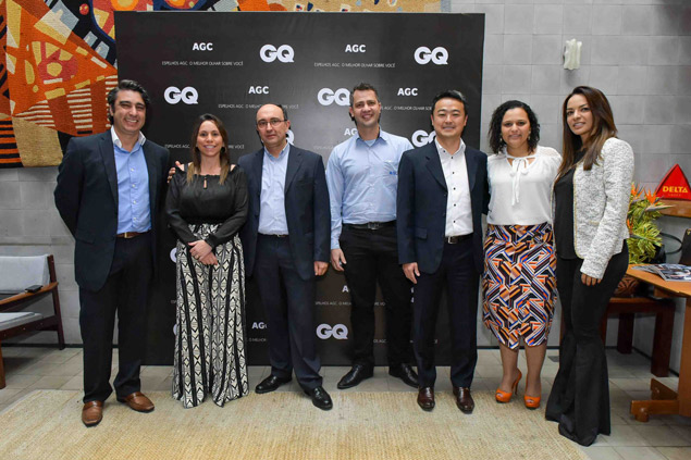 Franco-Faldini-diretor-comercial-e-marketing-Pollyanna-Moro-Francesco-Landi-diretor-geral-Matheus-Faim-Stephen-Yoshida-diretor-da-Area-automotiv-EVENTO-AGC-GQ-BRASIL