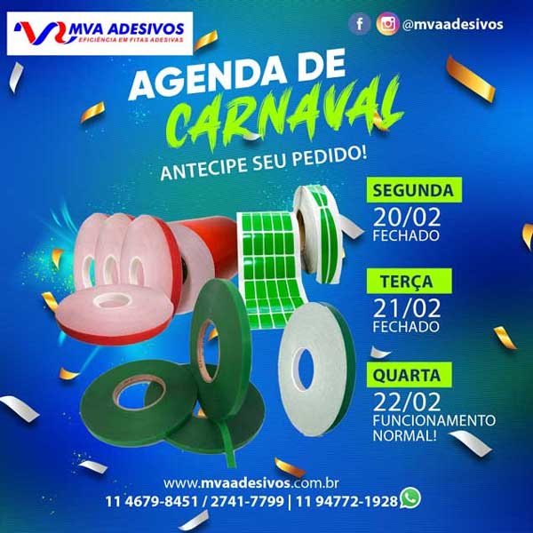 Agenda de Carnaval 2023 MVA Adesivos