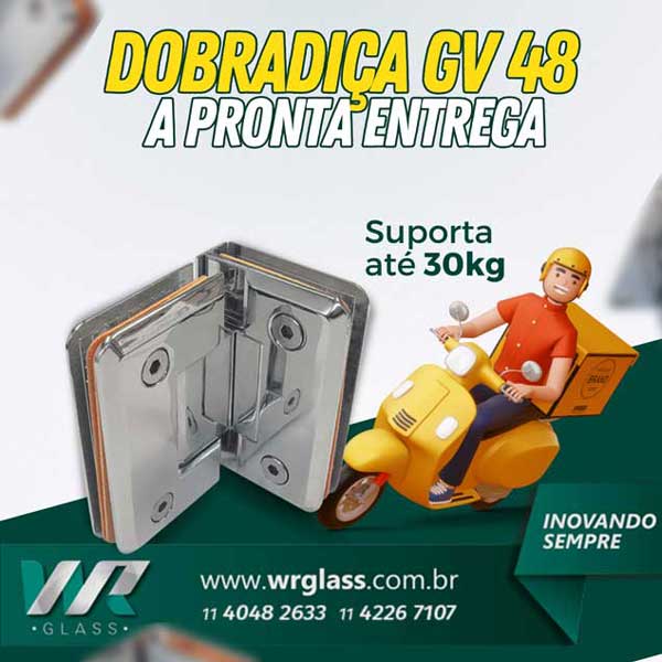 Vidraceiro - Dobradiça GV 48 a Pronta Entrega!