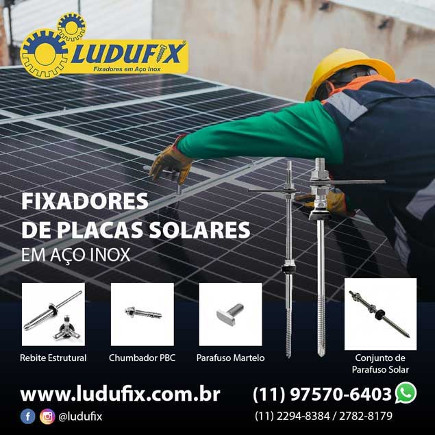 Ludufix: Fixadores em Aço Inox 304 para Placas Solares