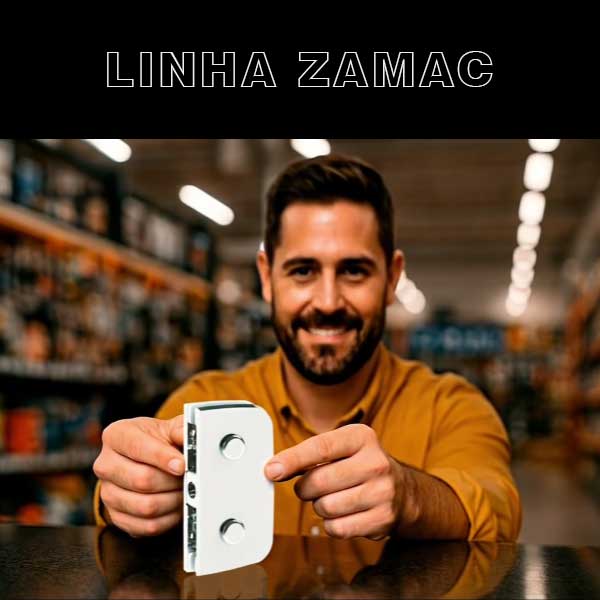 Suporte para União de Vidros em Zamac HELA