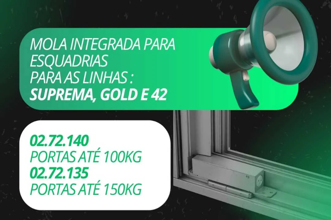 Mola Integrada para Esquadrias WR Glass: Tecnologia, Resistência e Acabamento Profissional